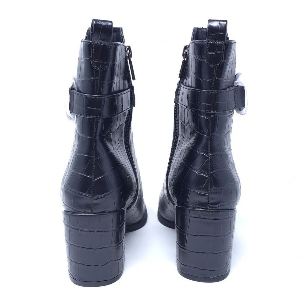 Kenneth Cole Reaction Women's Emerson Fashion Boot, Black Croco, 8M - Picture 5 of 13